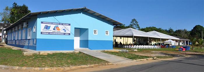 Unidade de saúde, na comunidade de Assis Brasil, na área rural de Cruzeiro do Sul